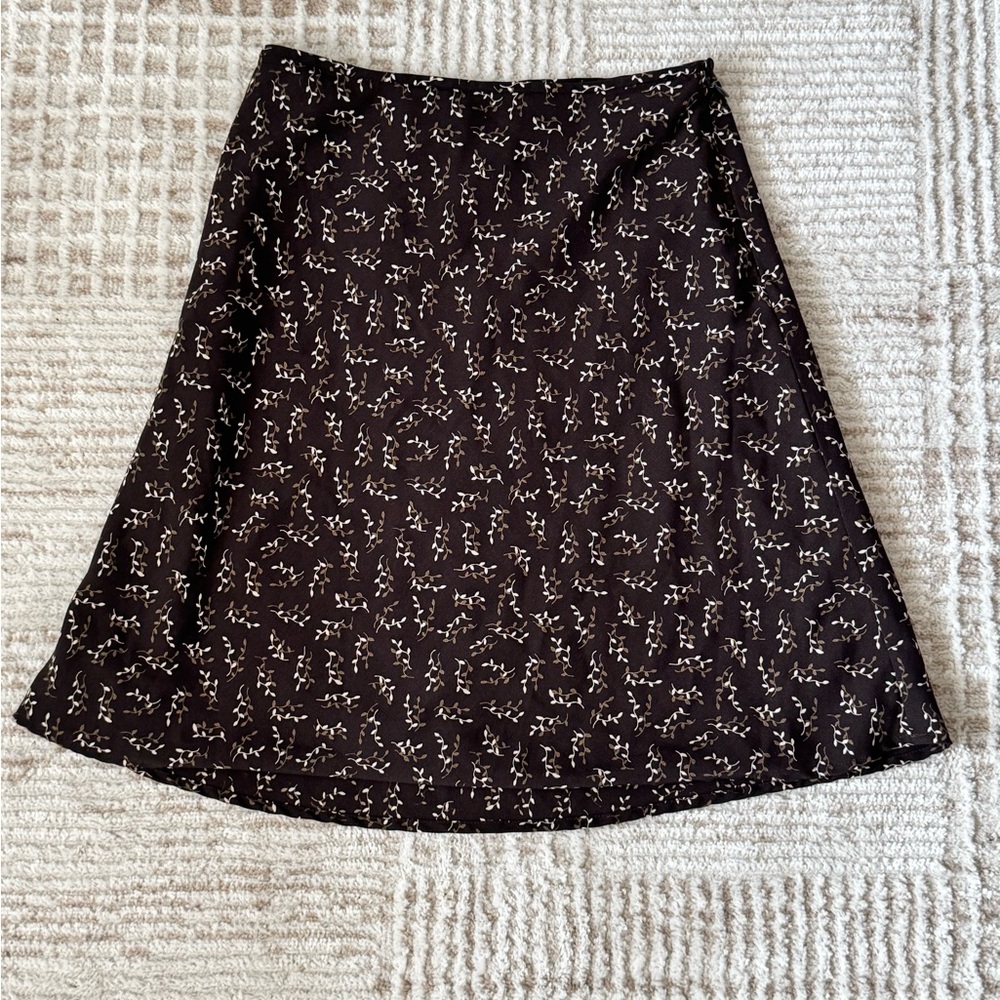 Floral Black Skirt